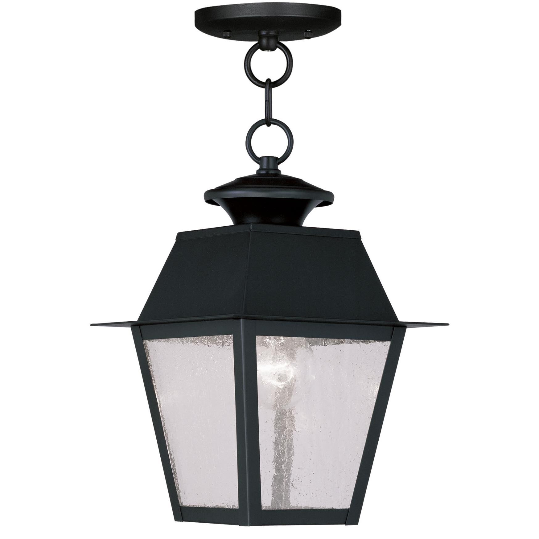 Livex Lighting Mansfield 11 Inch Tall Outdoor Hanging Lantern